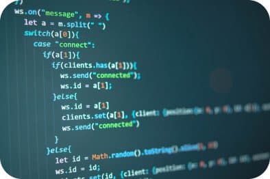 Code on a screen