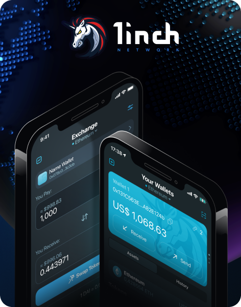 1inch ux ui design portfolio